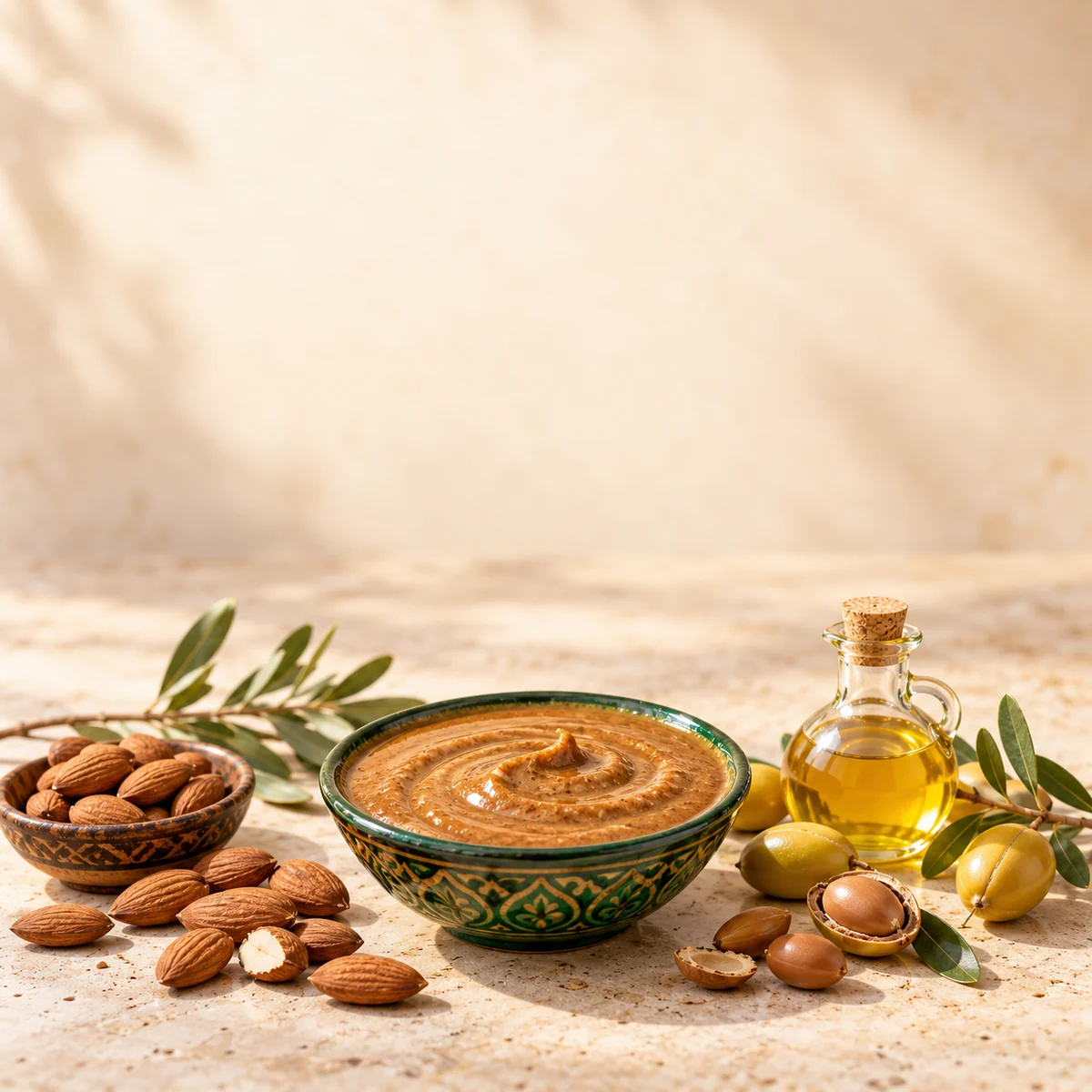 أملو في زلافة مغربية مع اللوز وزيت الأركان
