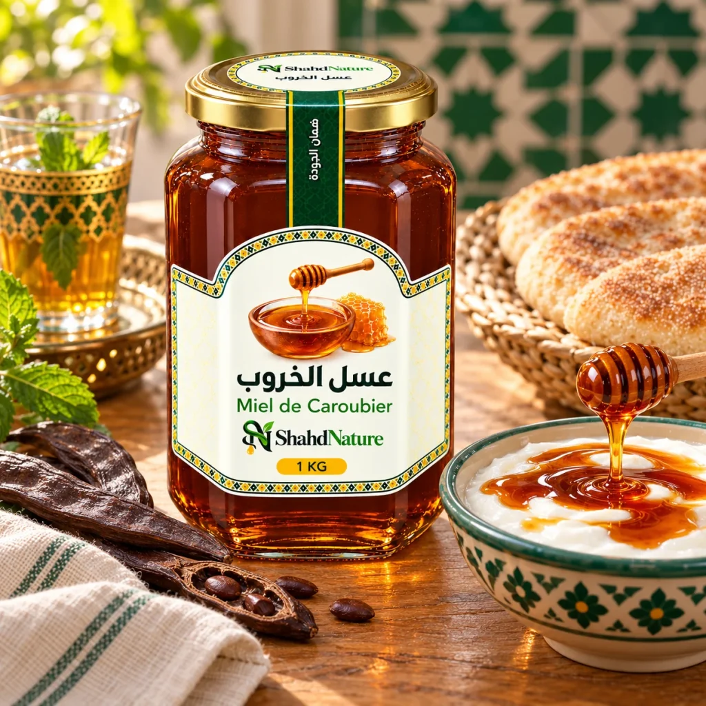عسل الخروب - 1 كغ — على مائدة فطور مغربي