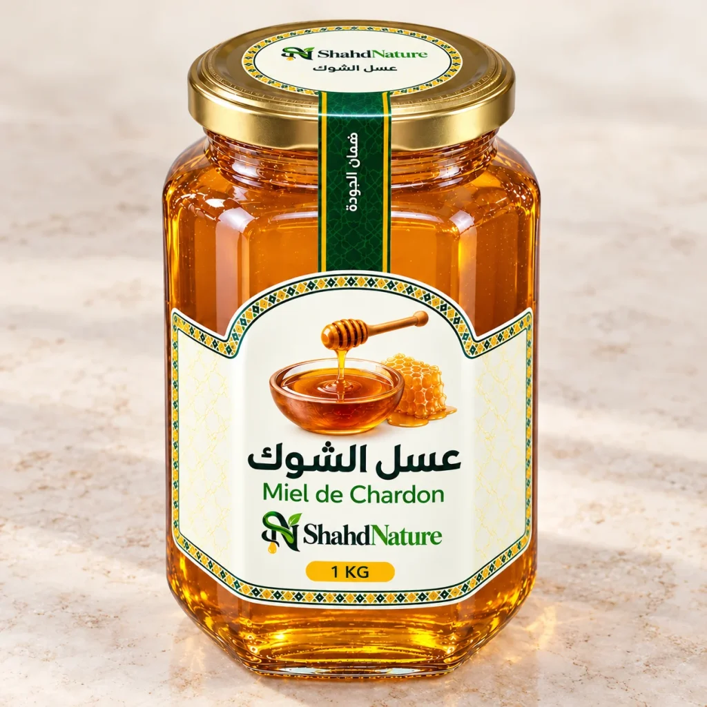 عسل الشوك - 1 كغ — الغطاء وختم الجودة