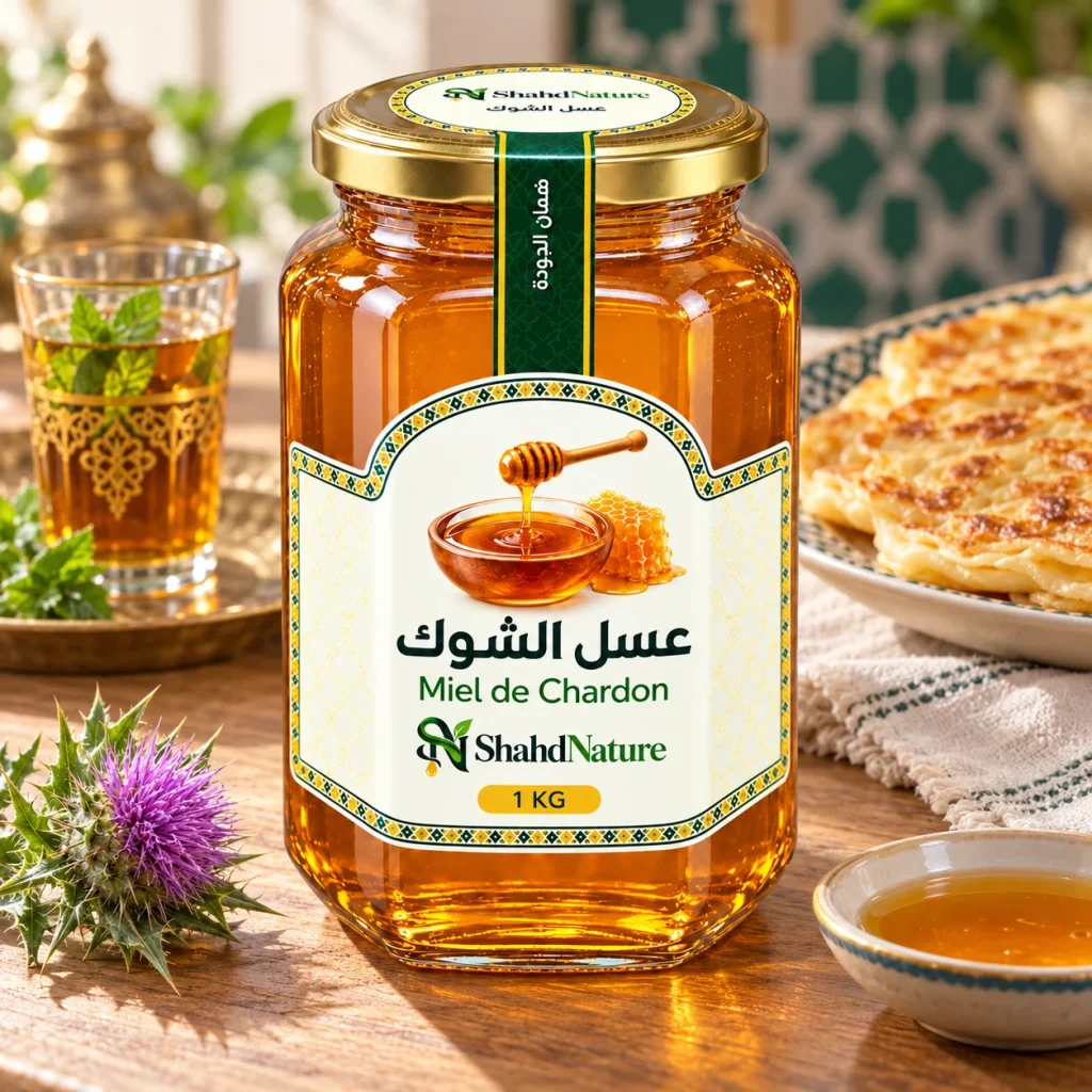 عسل الشوك - 1 كغ — على مائدة فطور مغربي