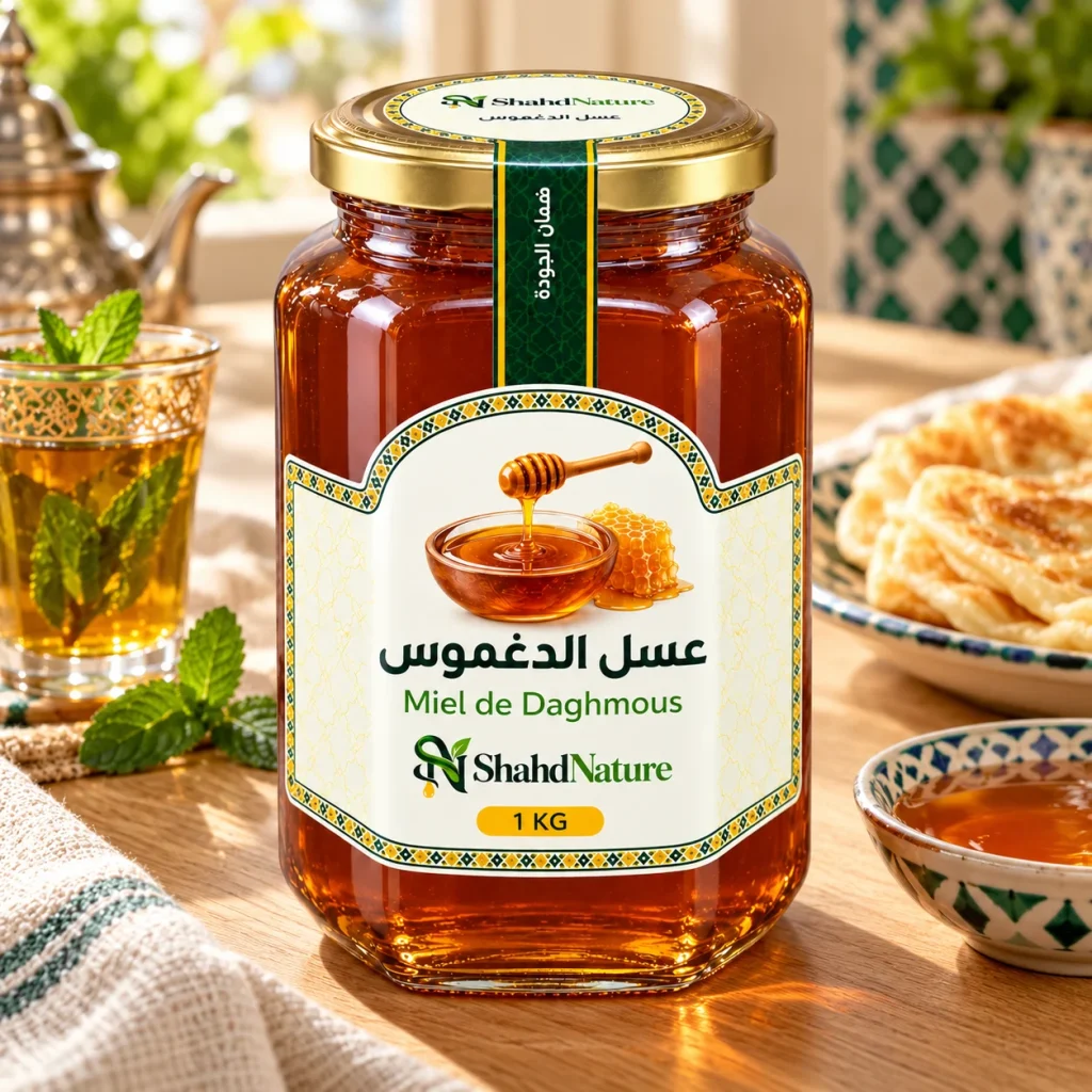عسل الدغموس - 1 كغ — على مائدة فطور مغربي