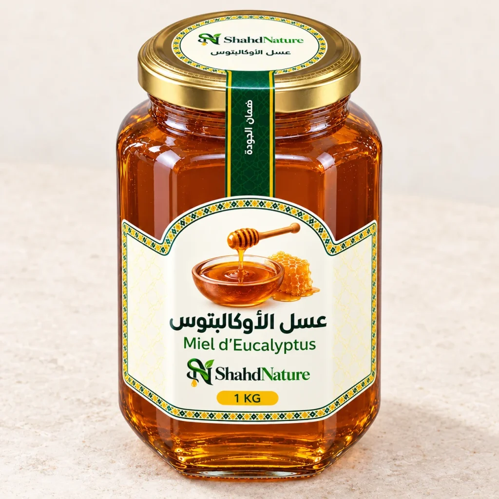 عسل الكاليتوس - 1 كغ — الغطاء وختم الجودة