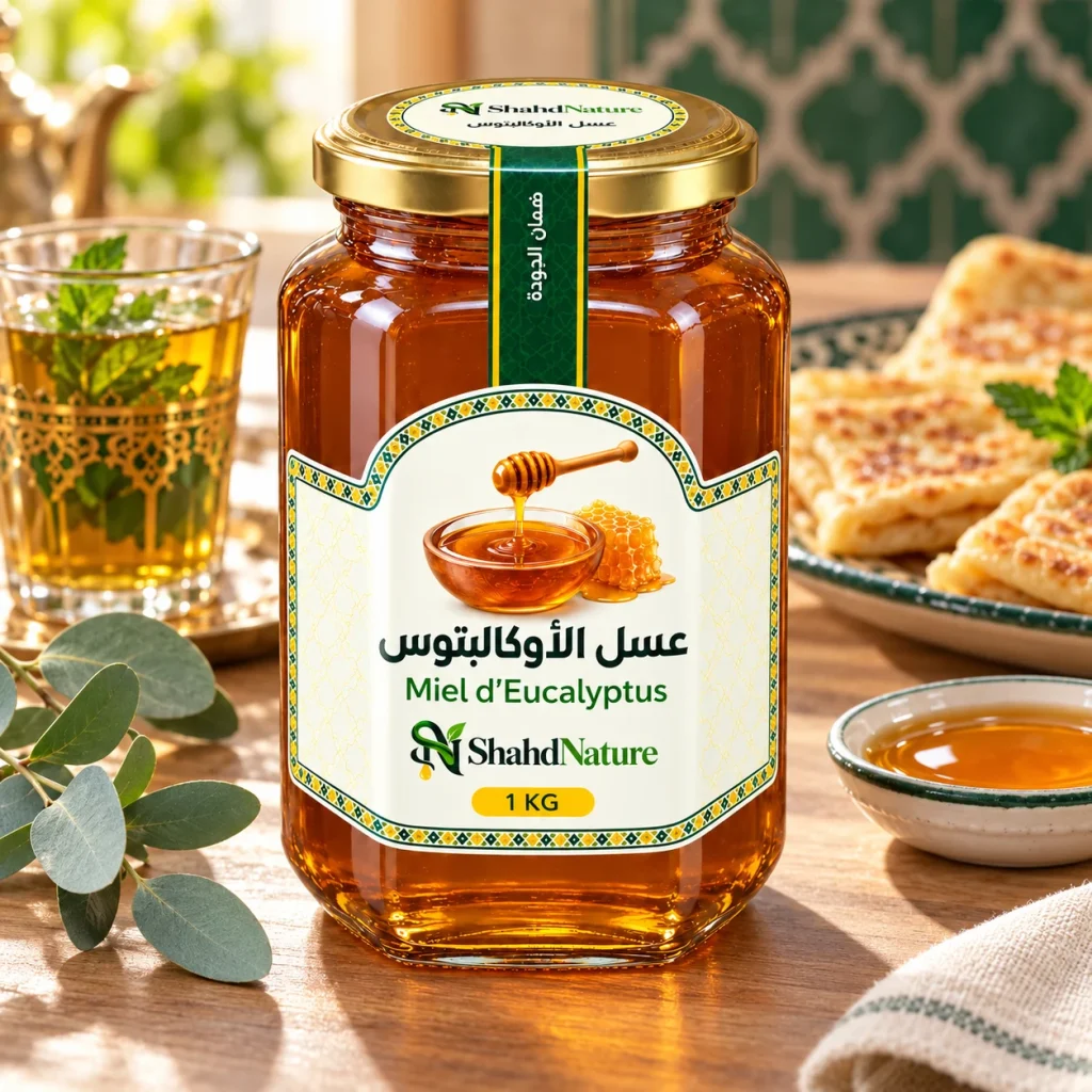عسل الكاليتوس - 1 كغ — على مائدة فطور مغربي