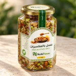 عسل بالمكسرات - 1 كغ — صورة جانبية للبرطمان