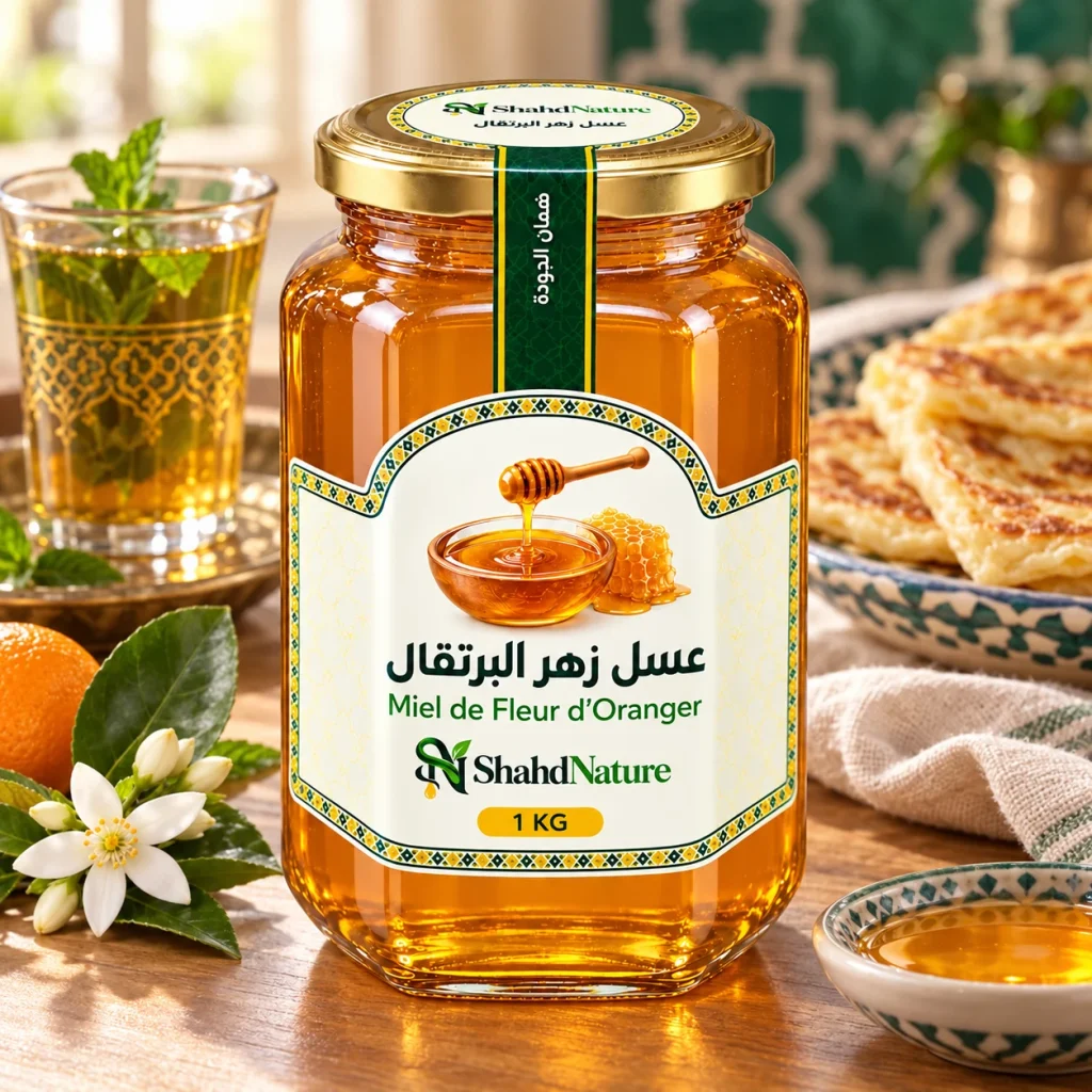عسل زهر الليمون - 1 كغ — على مائدة فطور مغربي