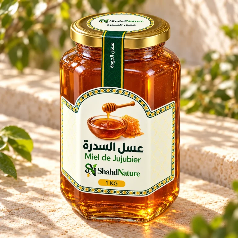 عسل السدرة - 1 كغ — صورة جانبية للبرطمان