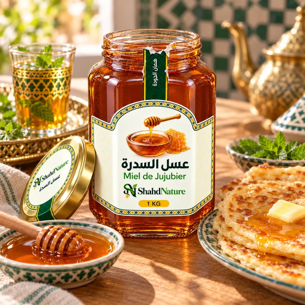 عسل السدرة - 1 كغ — على مائدة فطور مغربي