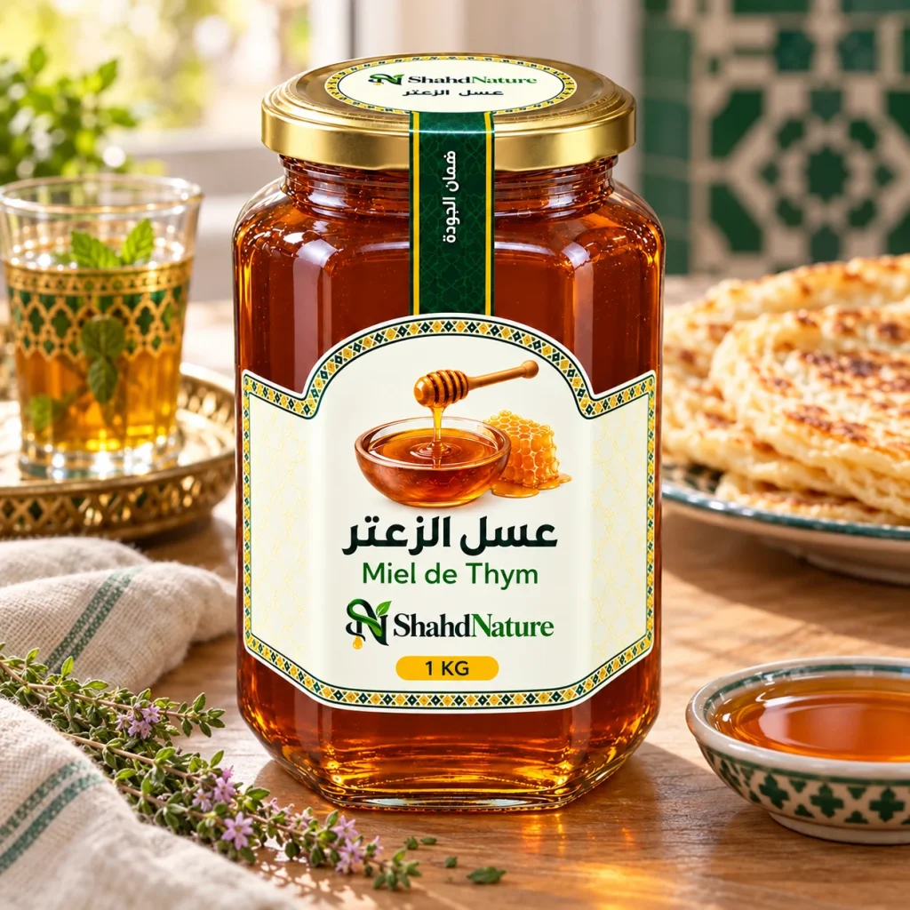 عسل الزعتر - 1 كغ — على مائدة فطور مغربي